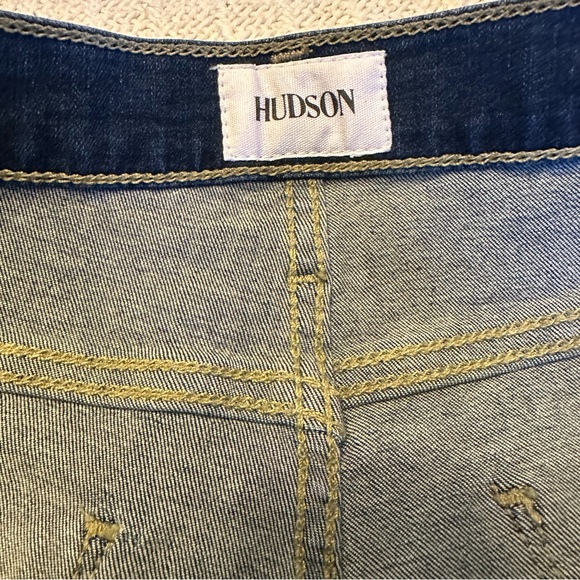 Hudson Natalie LEI Dark Wash Denim Skinny Raw Ankle Hem Jeans women’s size 28 - Picture 9 of 13